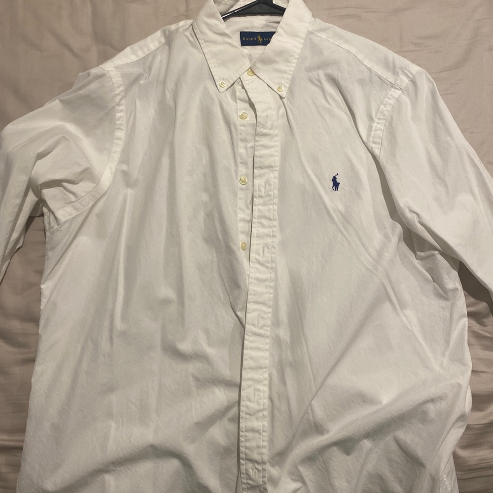 NON-IRON XL Ralph Lauren white dress shirt